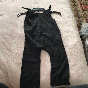 Black romper tie top